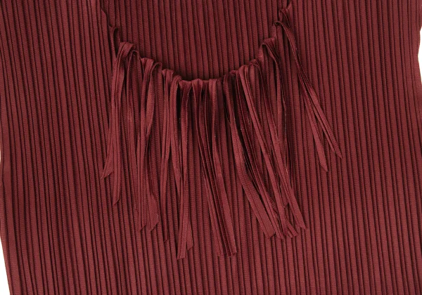 PLEATS PLEASE Fringe Neck Design Pleated Sleeveless Top K-168206_005