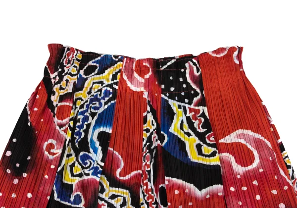 PLEATS PLEASE Nebuta Festival Print Tuck Design Pleated Wide Pants K-168212_003