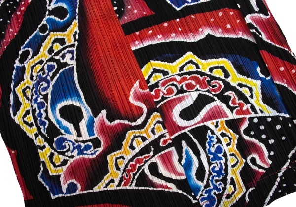 PLEATS PLEASE Nebuta Festival Print Tuck Design Pleated Wide Pants K-168212_010