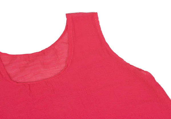 ISSEY MIYAKE me Crepe Pleated Sleeveless Flare Blouse K-168216_004