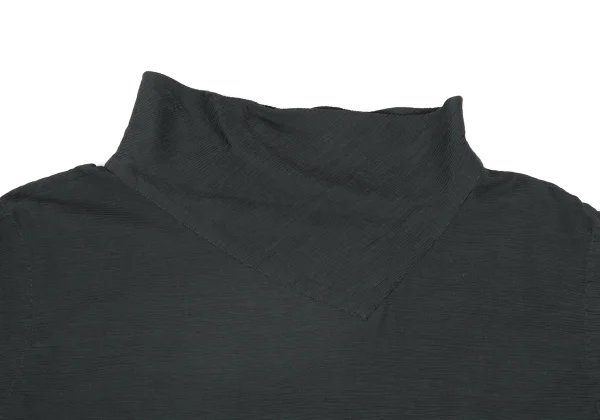 Plantation Wrinkle Pleated Turtleneck Sleeveless Top K-168227_003