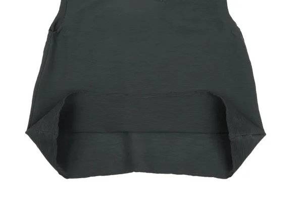 Plantation Wrinkle Pleated Turtleneck Sleeveless Top K-168227_007