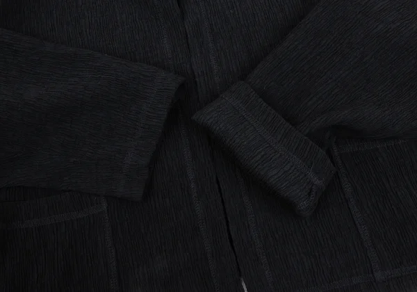 Plantation Wool Blend Wrinkle Pleated Square Neck 1B Cardigan K-168229_006