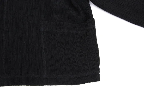 Plantation Wool Blend Wrinkle Pleated Square Neck 1B Cardigan K-168229_008