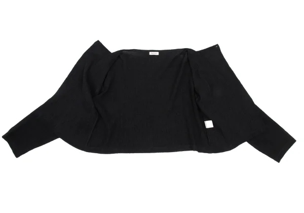 Plantation Wool Blend Wrinkle Pleated Square Neck 1B Cardigan K-168229_009