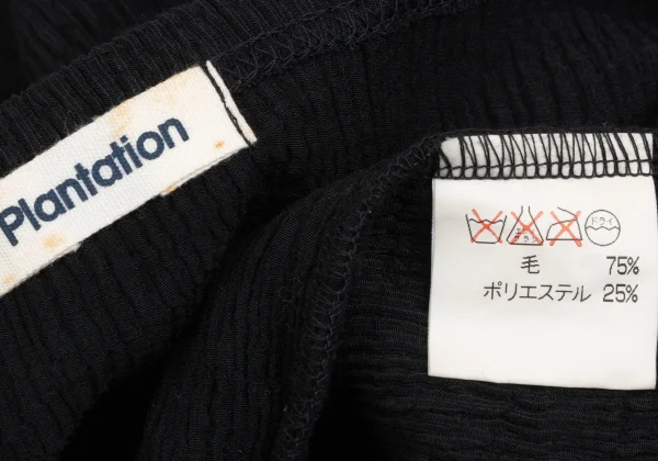 Plantation Wool Blend Wrinkle Pleated Square Neck 1B Cardigan K-168229_014