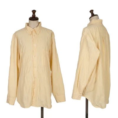 Plantation Cotton Blend Wrinkled Button-down Shirt