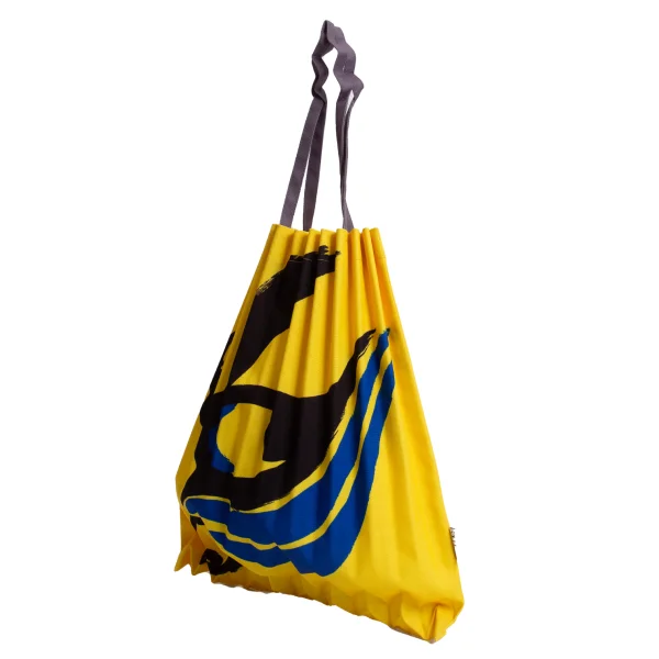 ISSEY MIYAKE me Japanese Kabuki Printed Pleats Tote Bag Yellow  K-168240_001