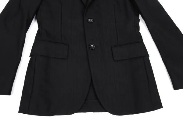 COMME des GARCONS HOMME PLUS Wool Blend Switching Stripe Jacket K-168244_009