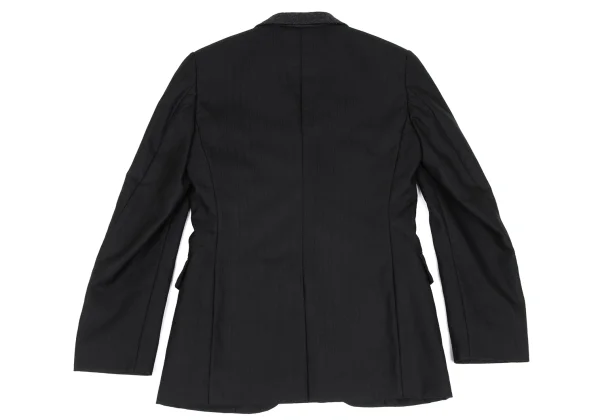 COMME des GARCONS HOMME PLUS Wool Blend Switching Stripe Jacket K-168244_013