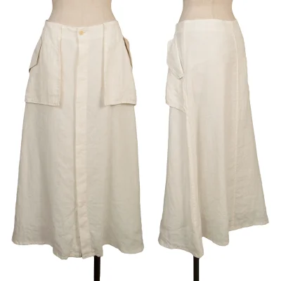 Y's Linen Out Pocket Design Skirt