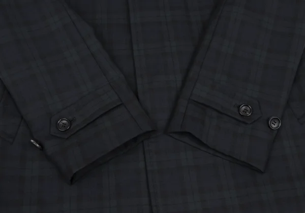 COMME des GARCONS HOMME PLUS Skull Print Check Wool Jacket K-168257_004