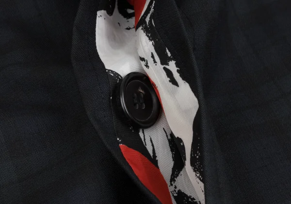 COMME des GARCONS HOMME PLUS Skull Print Check Wool Jacket K-168257_009