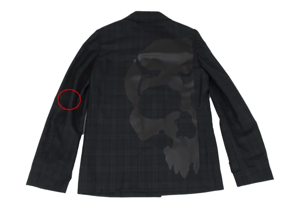 COMME des GARCONS HOMME PLUS Skull Print Check Wool Jacket K-168257_013