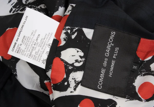 COMME des GARCONS HOMME PLUS Skull Print Check Wool Jacket K-168257_017