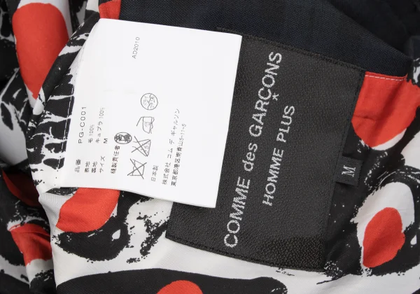 COMME des GARCONS HOMME PLUS Skull Print Check Wool Jacket K-168257_018