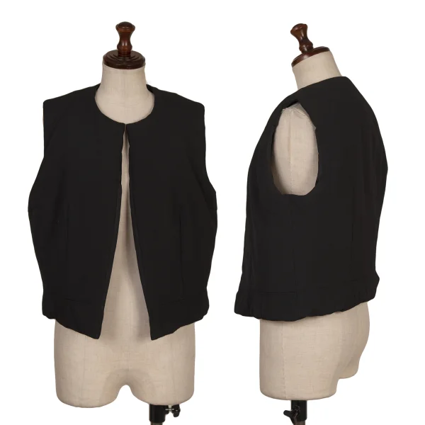 コムコム コムデギャルソンCOMME des GARCONS パデッドボタンレスベスト 黒S