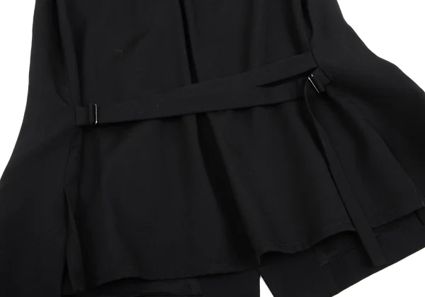 Yohji Yamamoto NOIR　Wool Gabardine Neck Notch Gilet Vest K-168260_012