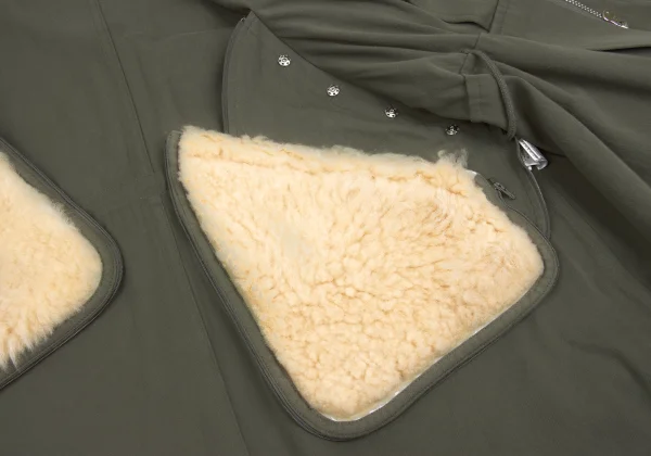 Yohji Yamamoto FEMME Mouton Pocket Design Cotton Mod Coat K-168261_013