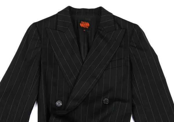 Jean Paul GAULTIER Lame Stripe Wool Jacket & Half Pants K-168264_004