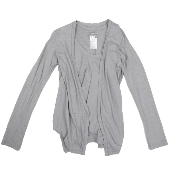 Yohji Yamamoto FEMME Folded Layered Ensemble Top K-168266_002