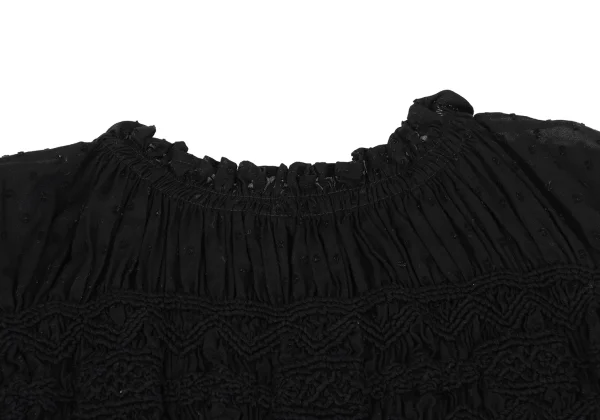 tricot COMME des GARCONS tricot Special Crochet Knit Gather Sheer Dress K-168269_004