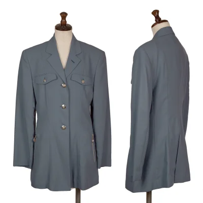 JUNIOR GAULTIER Wool Nylon Zip Pocket Jacket