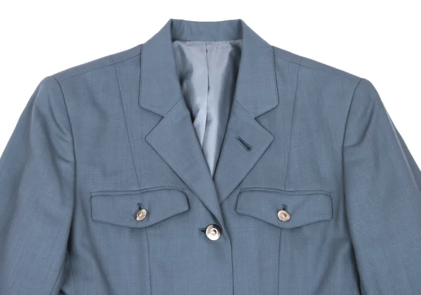 JUNIOR GAULTIER Wool Nylon Zip Pocket Jacket K-168271_003