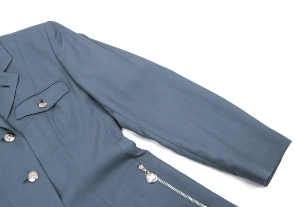 JUNIOR GAULTIER Wool Nylon Zip Pocket Jacket K-168271_007