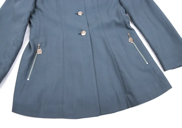 JUNIOR GAULTIER Wool Nylon Zip Pocket Jacket K-168271_010