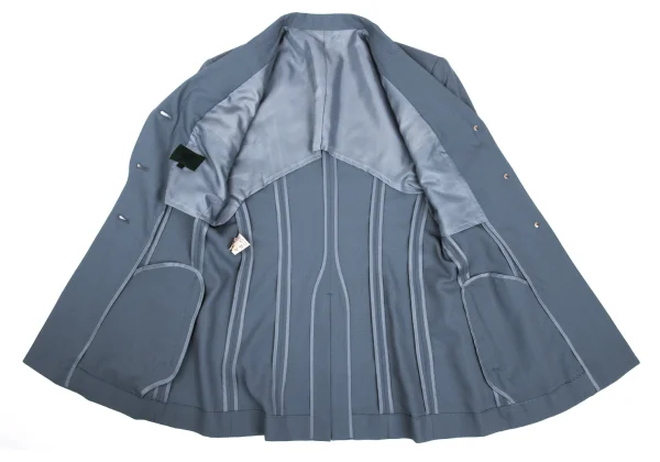 JUNIOR GAULTIER Wool Nylon Zip Pocket Jacket K-168271_013