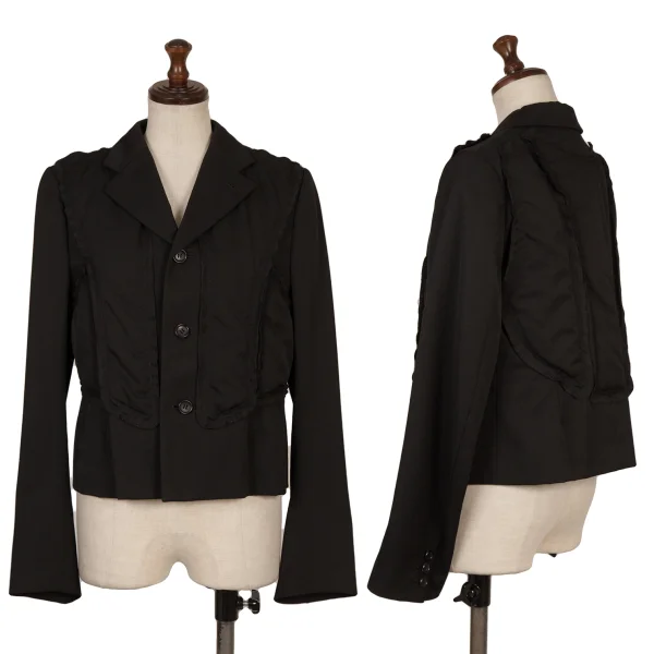 COMME des GARCONS Wool Gabardine Padded Patch Jacket Black S K-168273_001
