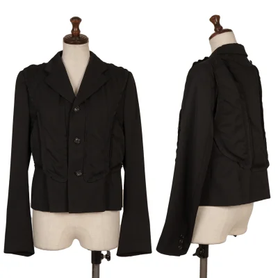 COMME des GARCONS Wool Gabardine Padded Patch Jacket