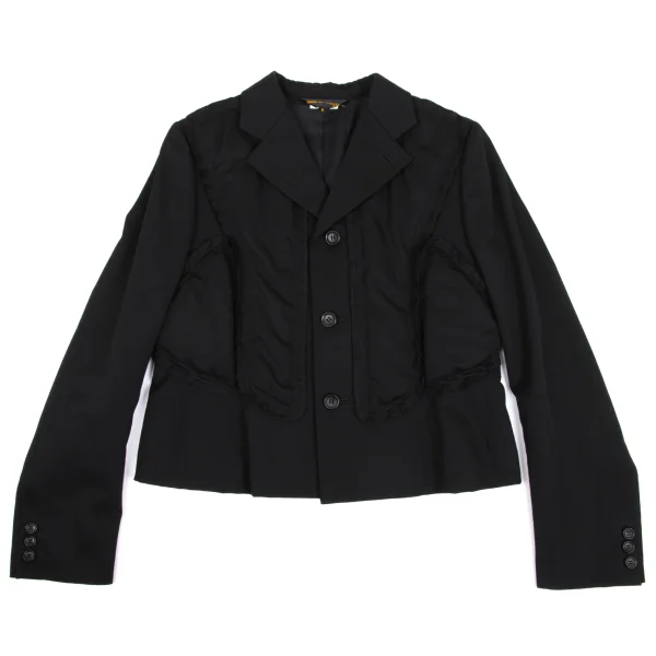 COMME des GARCONS Wool Gabardine Padded Patch Jacket K-168273_002
