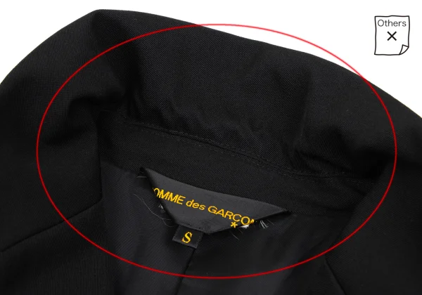 COMME des GARCONS Wool Gabardine Padded Patch Jacket K-168273_006