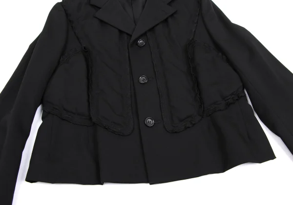 COMME des GARCONS Wool Gabardine Padded Patch Jacket K-168273_010