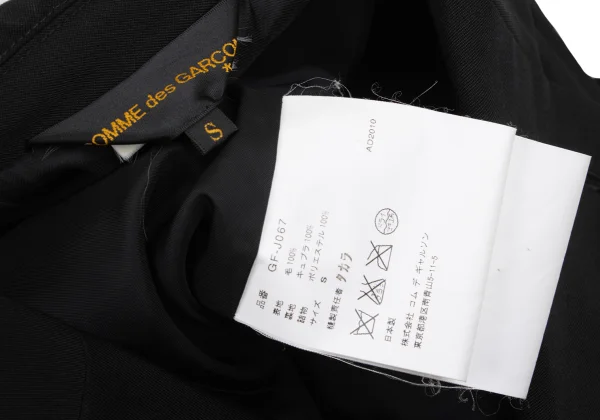 COMME des GARCONS Wool Gabardine Padded Patch Jacket K-168273_018