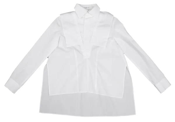 Yohji Yamamoto FEMME Cotton Switch Design High Collar Shirt K-168275_002