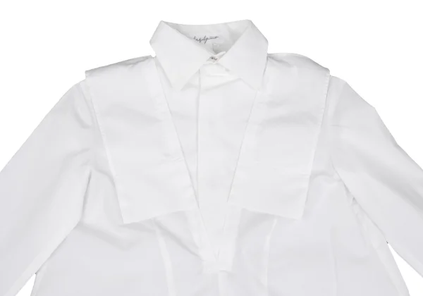 Yohji Yamamoto FEMME Cotton Switch Design High Collar Shirt K-168275_003