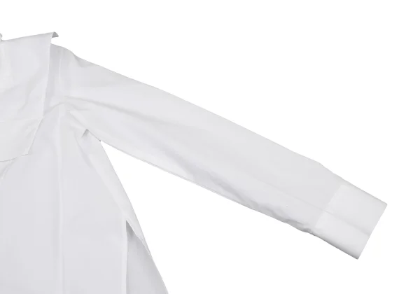 Yohji Yamamoto FEMME Cotton Switch Design High Collar Shirt K-168275_009