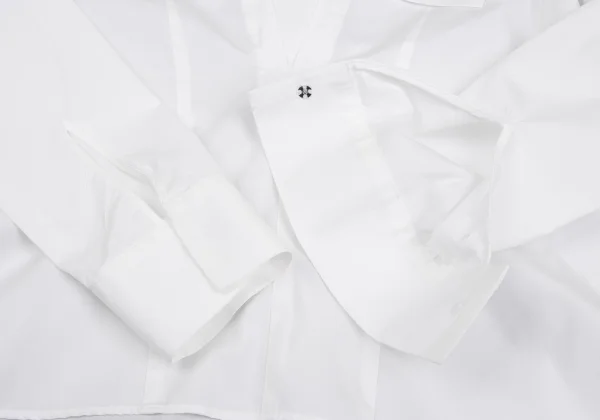 Yohji Yamamoto FEMME Cotton Switch Design High Collar Shirt K-168275_010