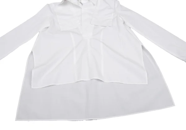 Yohji Yamamoto FEMME Cotton Switch Design High Collar Shirt K-168275_011