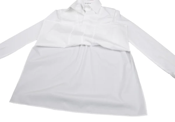 Yohji Yamamoto FEMME Cotton Switch Design High Collar Shirt K-168275_012