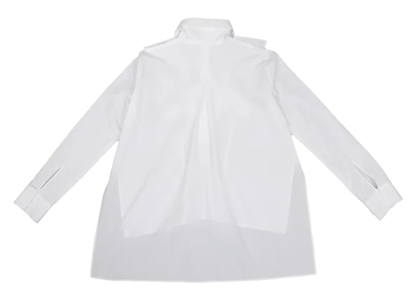 Yohji Yamamoto FEMME Cotton Switch Design High Collar Shirt K-168275_013