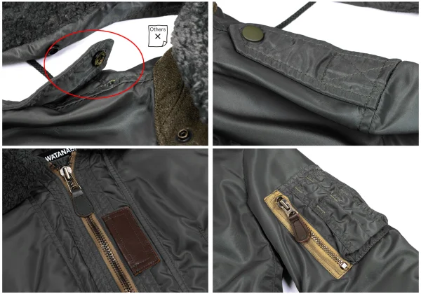 JUNYA WATANABE COMME des GARCONS Boa Hooded Padding Military Pullover Jacket K-168276_007