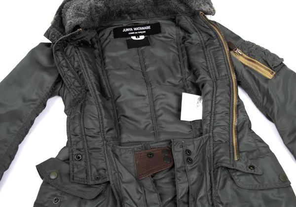 JUNYA WATANABE COMME des GARCONS Boa Hooded Padding Military Pullover Jacket K-168276_013