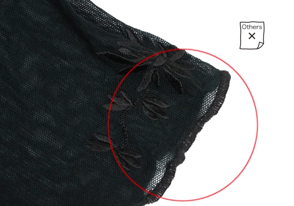 Jean Paul GAULTIER HOMME Nylon Botanical Embroidery Mesh Skipper T-shirt K-168279_007