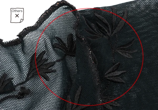 Jean Paul GAULTIER HOMME Nylon Botanical Embroidery Mesh Skipper T-shirt K-168279_008