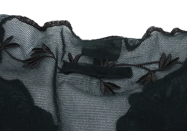 Jean Paul GAULTIER HOMME Nylon Botanical Embroidery Mesh Skipper T-shirt K-168279_013