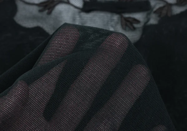 Jean Paul GAULTIER HOMME Nylon Botanical Embroidery Mesh Skipper T-shirt K-168279_014